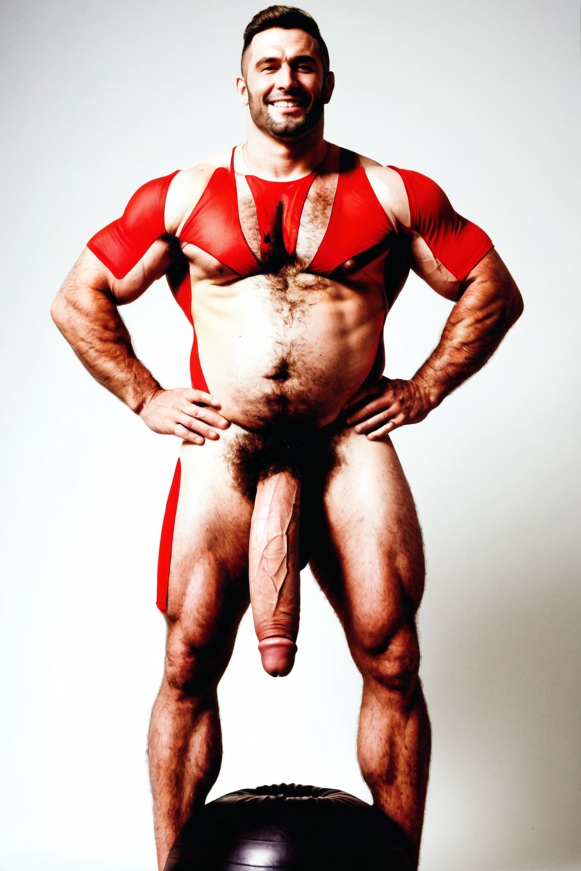 Overly Large Jaw, Inflated Belly, Engorged Nipples 게이 AI 포르노