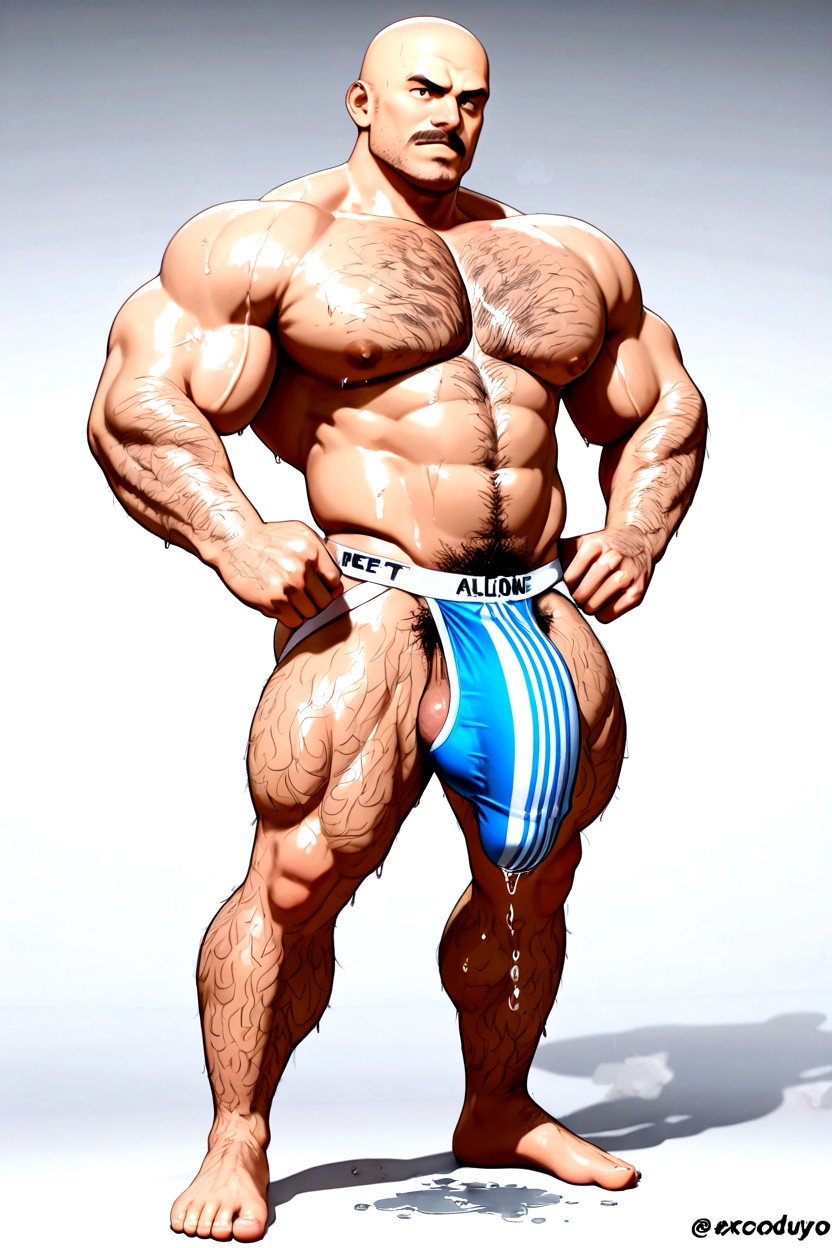 Eye Contact With Viewer, 18+, Colossal Pecs 게이 AI 포르노