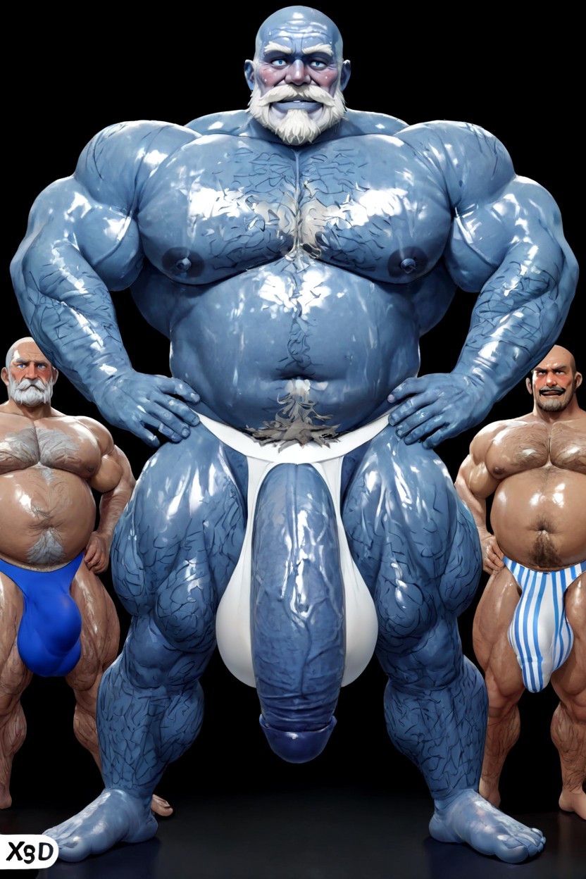 ポニー・ペニス, Giant Biceps, Jockstrap Stretches From Waist Band To Cover Entire Penis ゲイAIポルノ