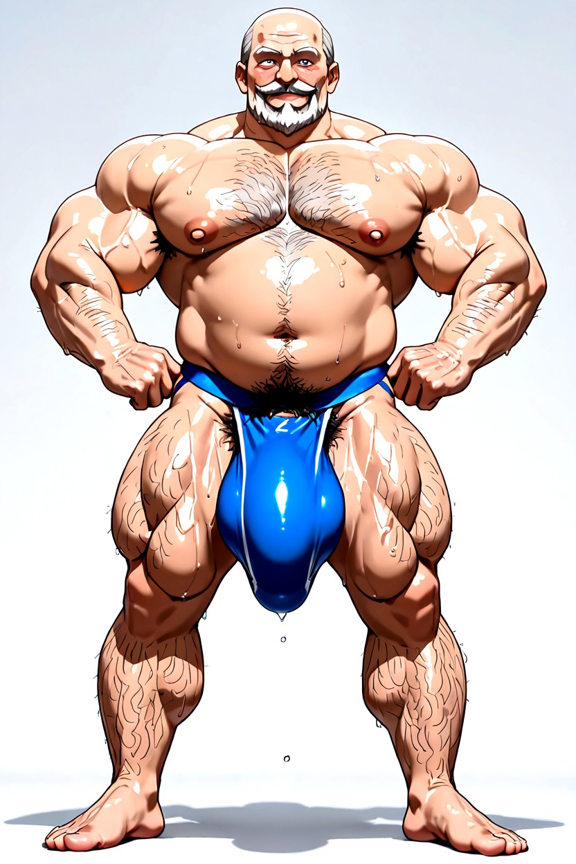 대머리, Giant Biceps, Massive Pubic Hair Clusters 게이 AI 포르노