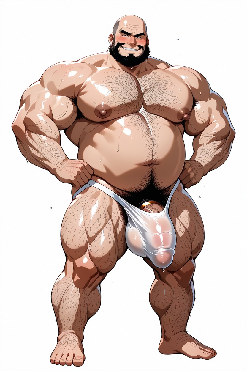 Protuberância Do Pénis, Hyper Prepuce, Spiky Sideburns Pornografia gay com IA