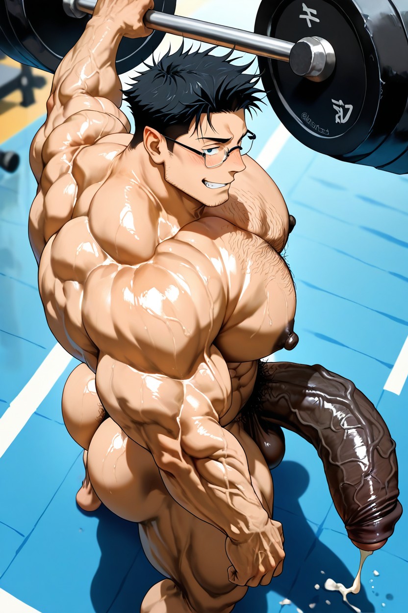 Exquisite Tonal Range, Carrying A Barbell On The Shoulder, Pubic Hair KI Schwulenporno