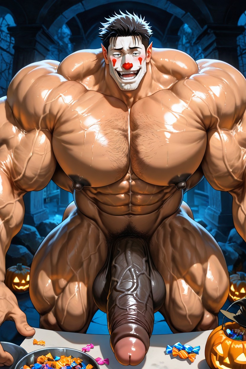 Hair Shaved On Sides, Blushing, Body Bent Forward ゲイAIポルノ