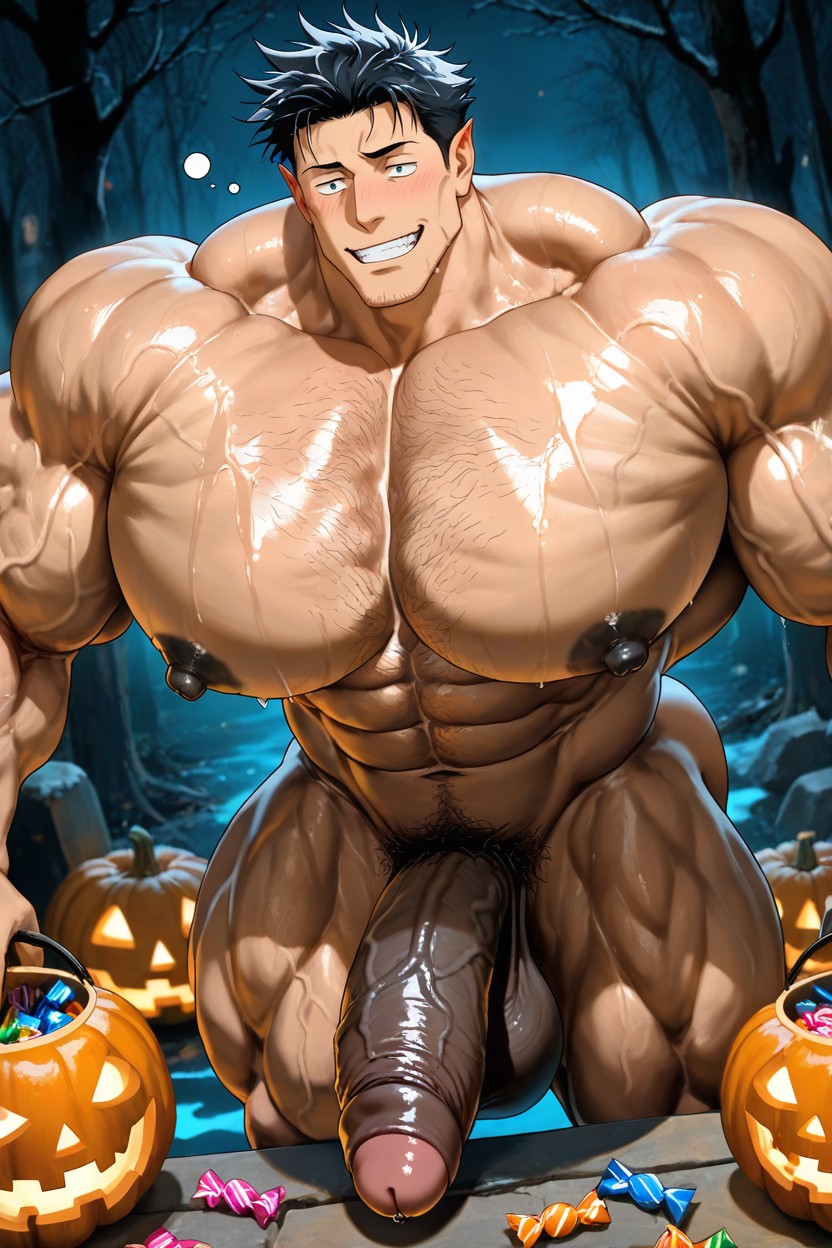 Gigantic Muscles, Oversize Muscle, Chest Hair 게이 AI 포르노
