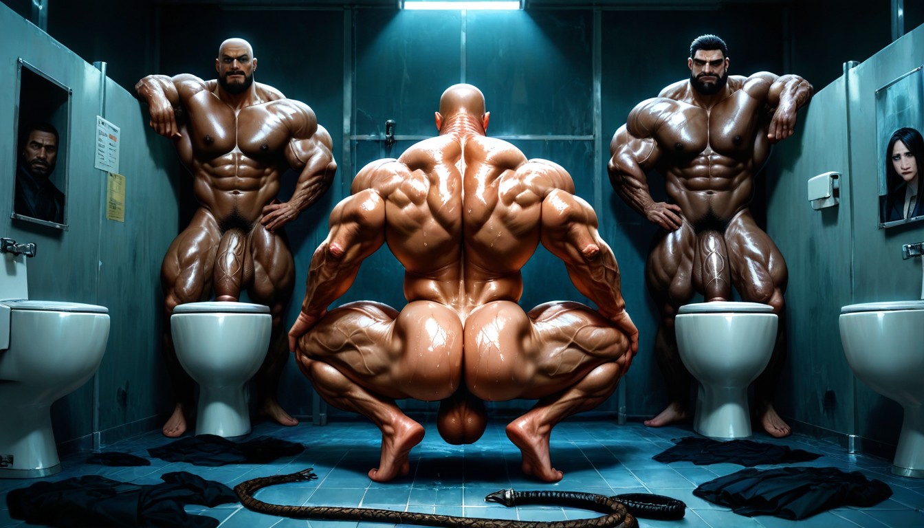 Huge Balls, Massive Legs, Gloomy Atmosphere 게이 AI 포르노