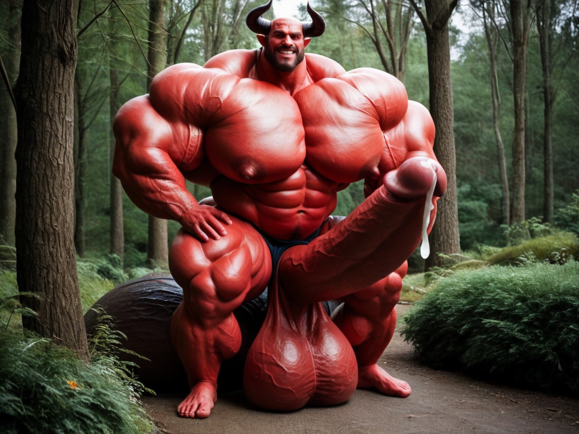 Oversized Hyper Gigantic Penis, 뷰어를 보면서, 1인 게이 AI 포르노