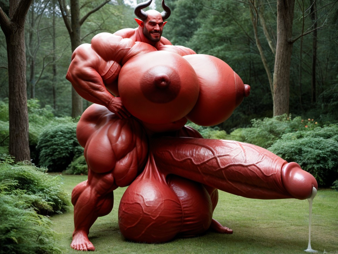 Pénis Maior Do Que O Corpo, Olhando Para O Visualizador, Obese Pornografia gay com IA