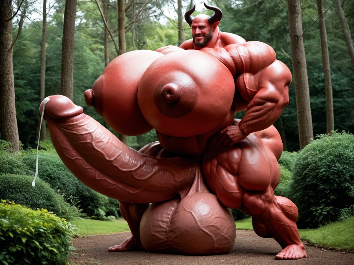 Insane Muscle Growth, Massive Oversized Hyper Testicles, Oversized Hyper Muscles 게이 AI 포르노