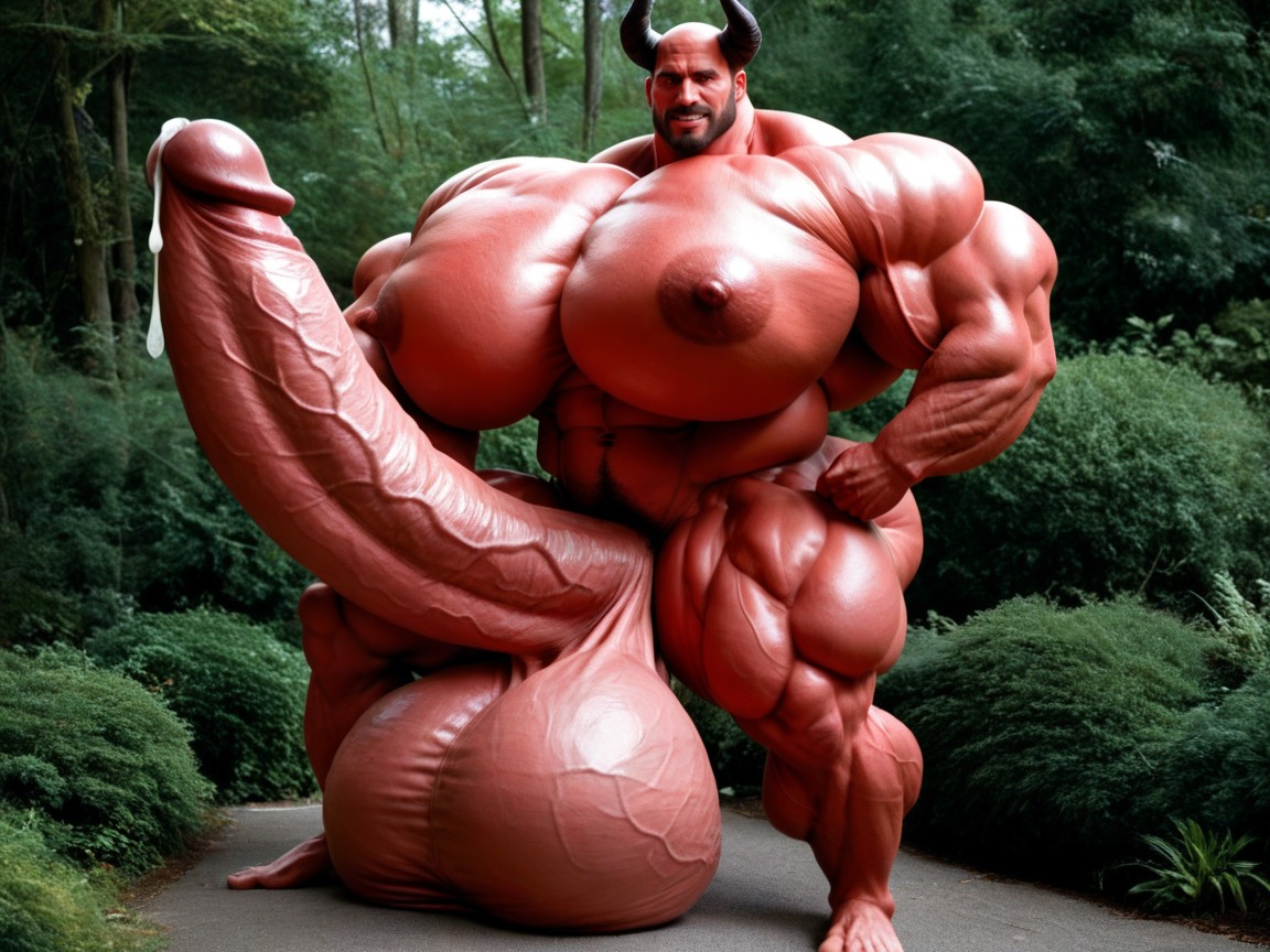 Massive Oversized Hyper Balls, Extreme Massive Muscles, Thick Black Horns AI同性戀黃片
