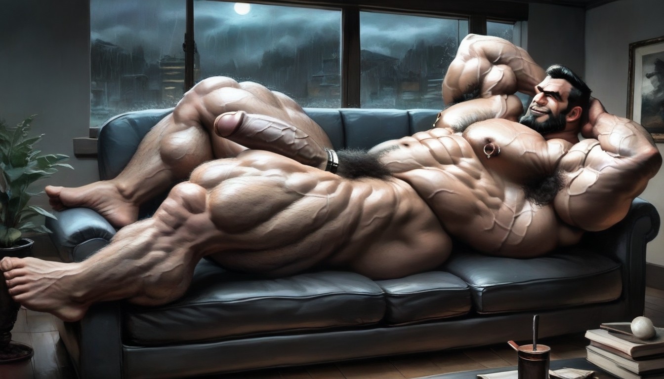 Hyper Hairy Body, Black Hair, Bara AI同性戀黃片