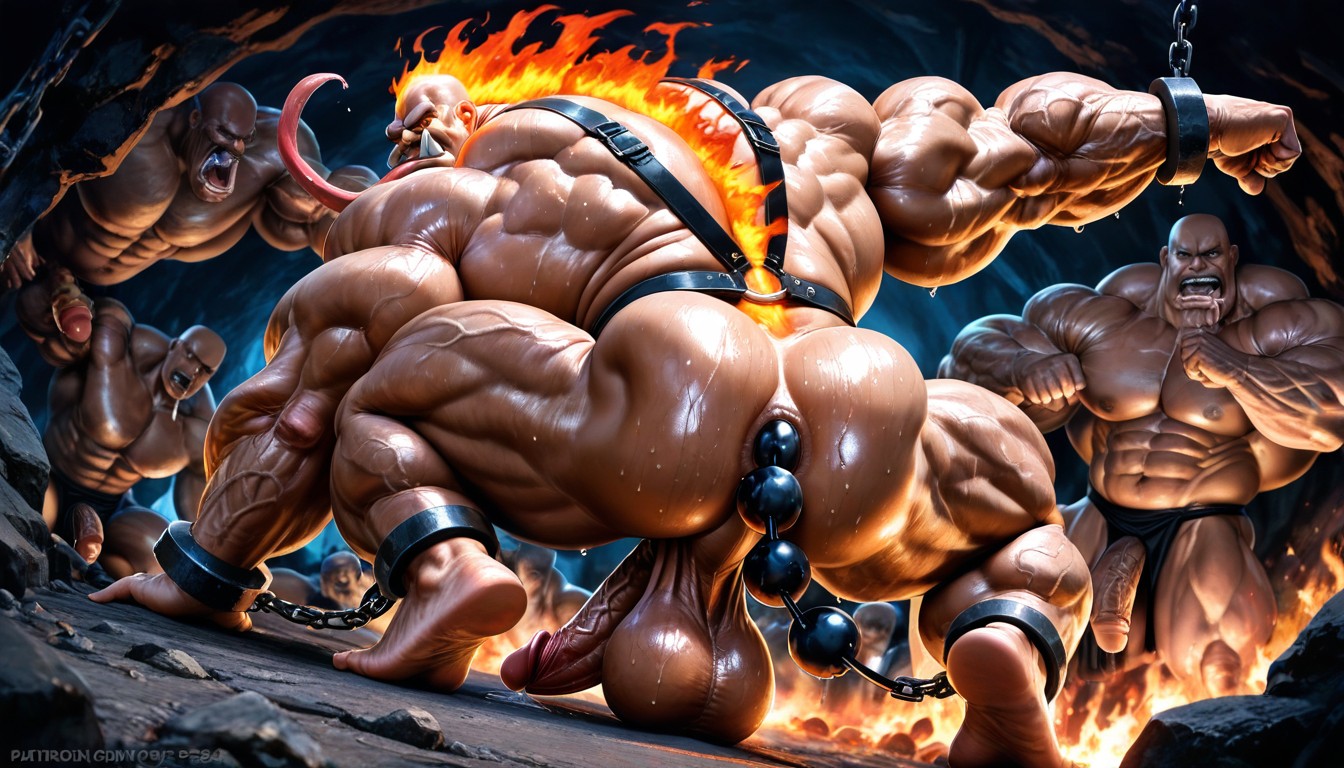 Flaccid Penis, Muscle Structure, Huge Lips 게이 AI 포르노