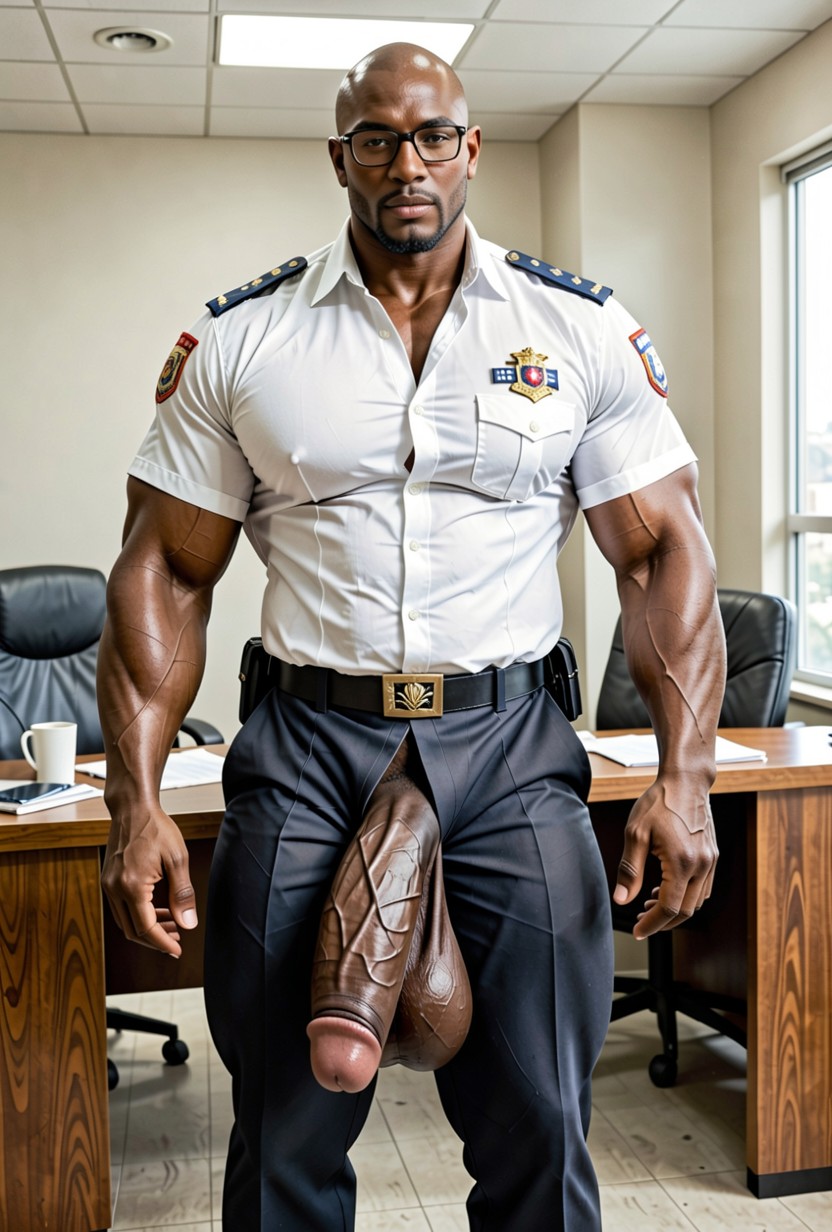 Black Man, With Moyen Uncut Dick Out Of Buttoned Pant, Buttoned Trousers AI同性戀黃片