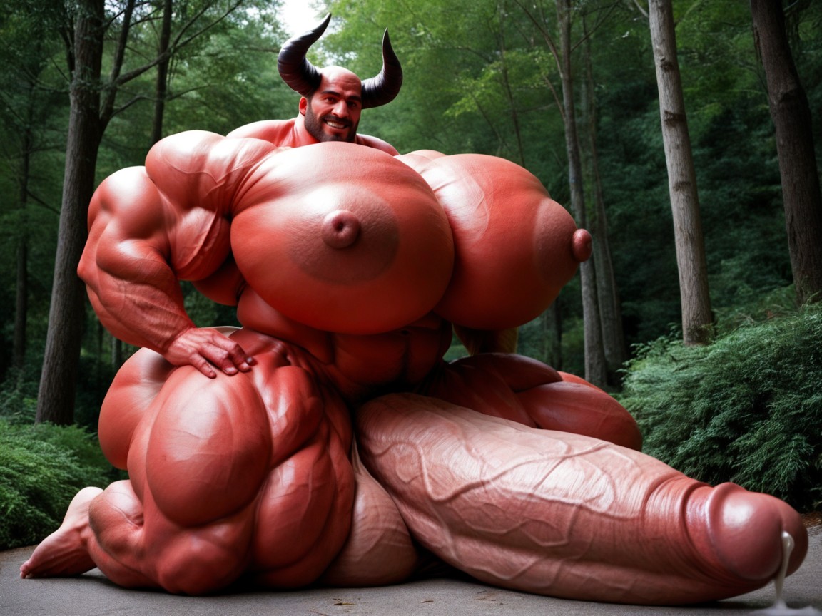 Extreme Hyper Testicles, Cock Bigger Than Human, Hyper Veiny Muscles AI Gay Porn