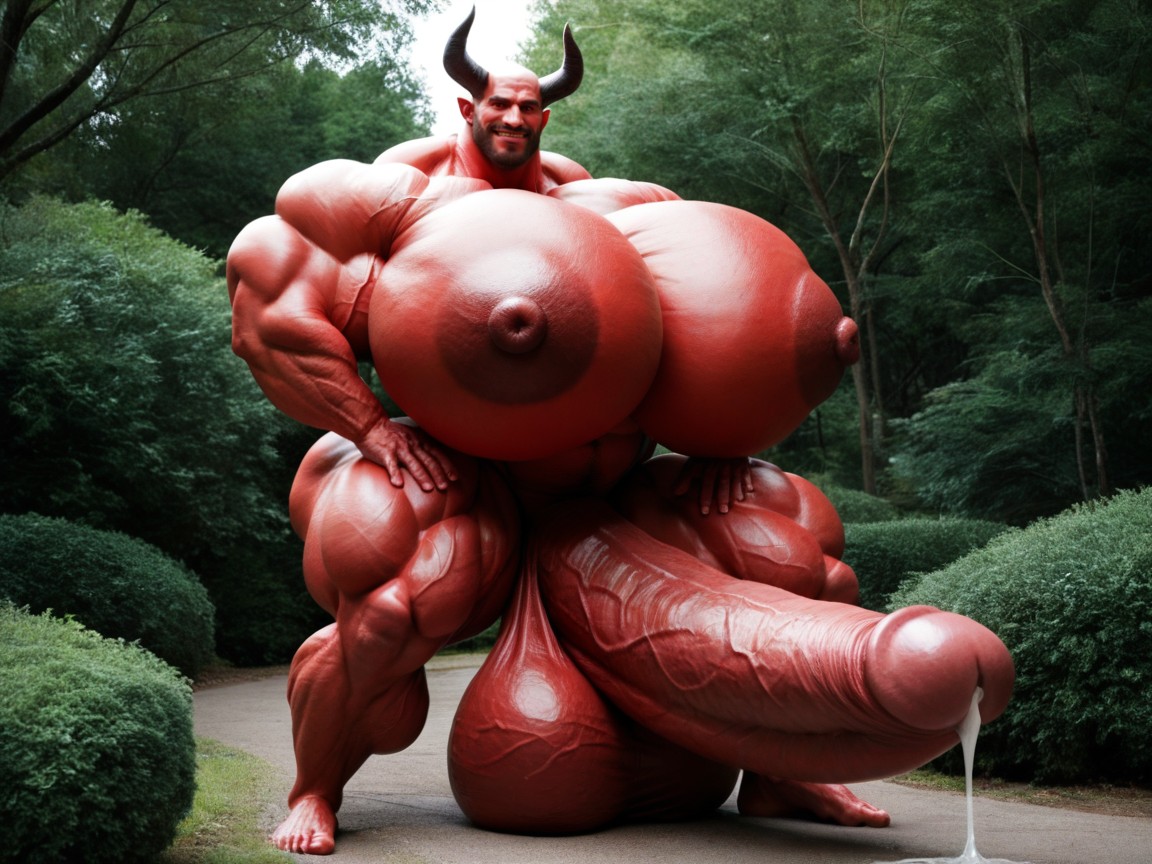 Biggest Body Ai Ever Created, Peau Rouge, Obsessive Muscle Growth Porno IA Gay