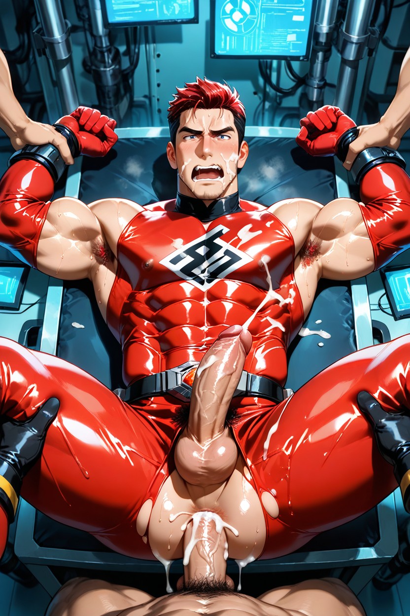 His Arms Are Held Down Above His Head, Lab, Pubic Hair AI Gay Porn