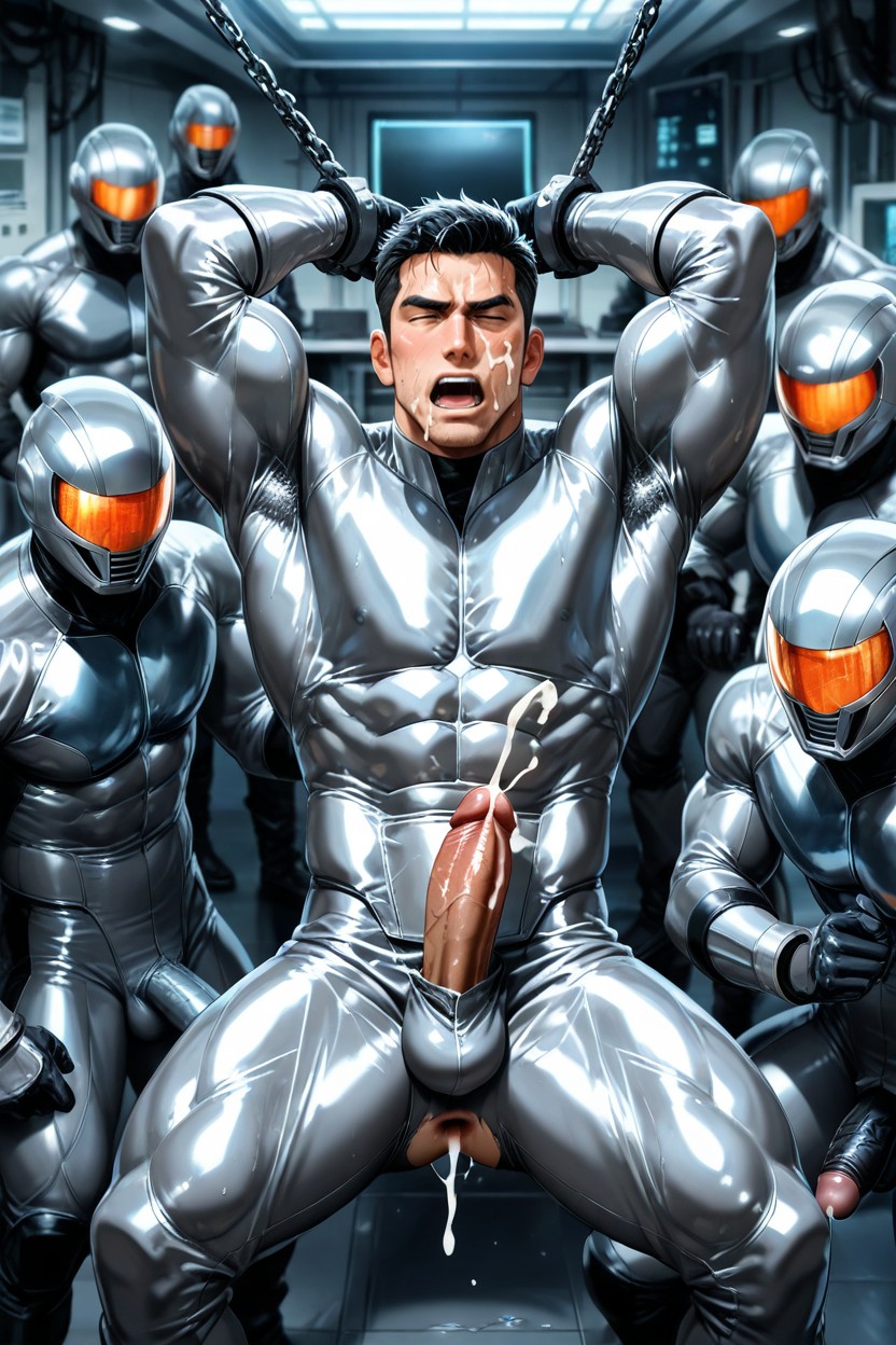 研究所, オーガズム, And He Is Restrained In The Missionary Position By Strong Men ゲイAIポルノ