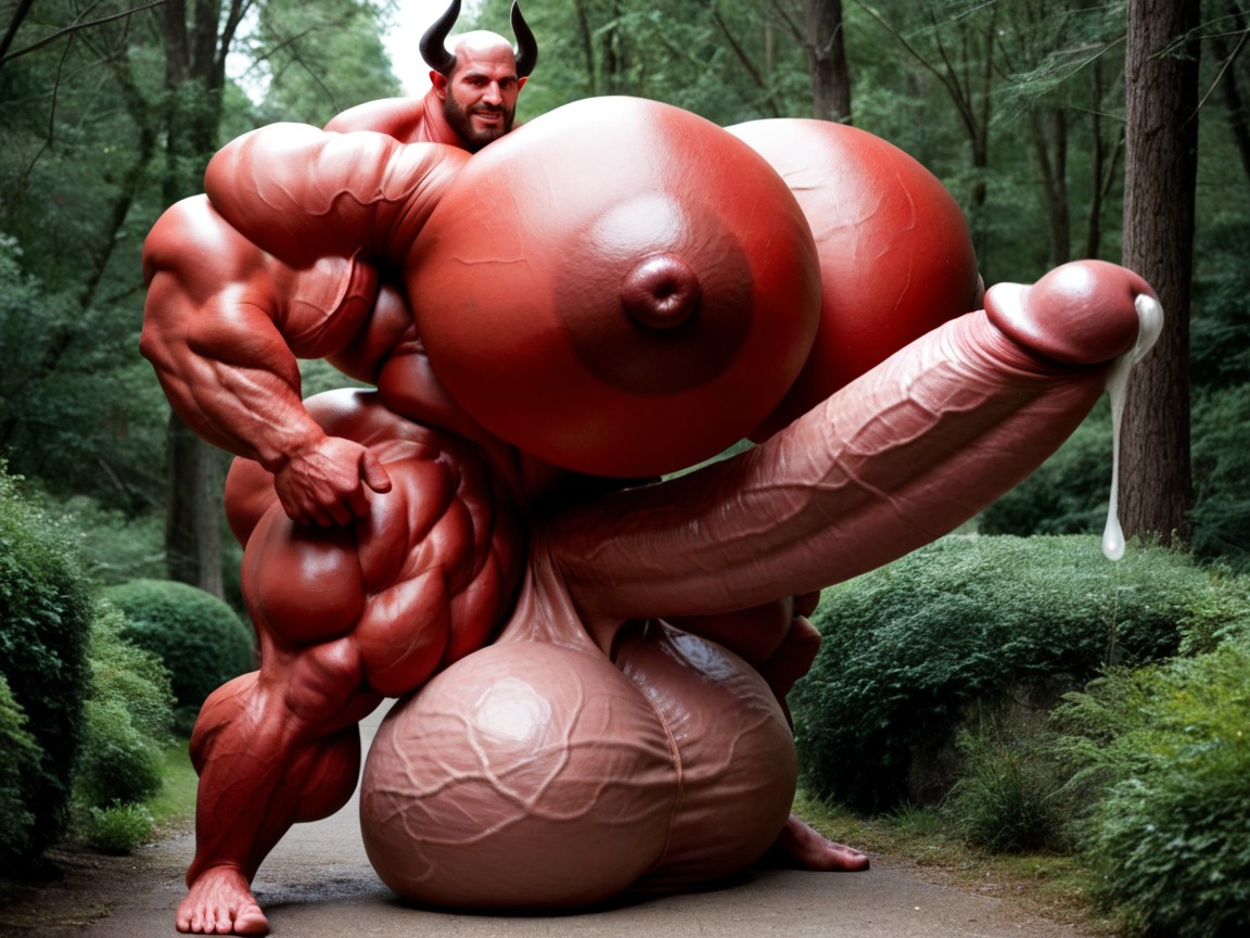 Extreme Massive Muscles, 超大肌肉, 紅色皮膚 AI同性戀黃片