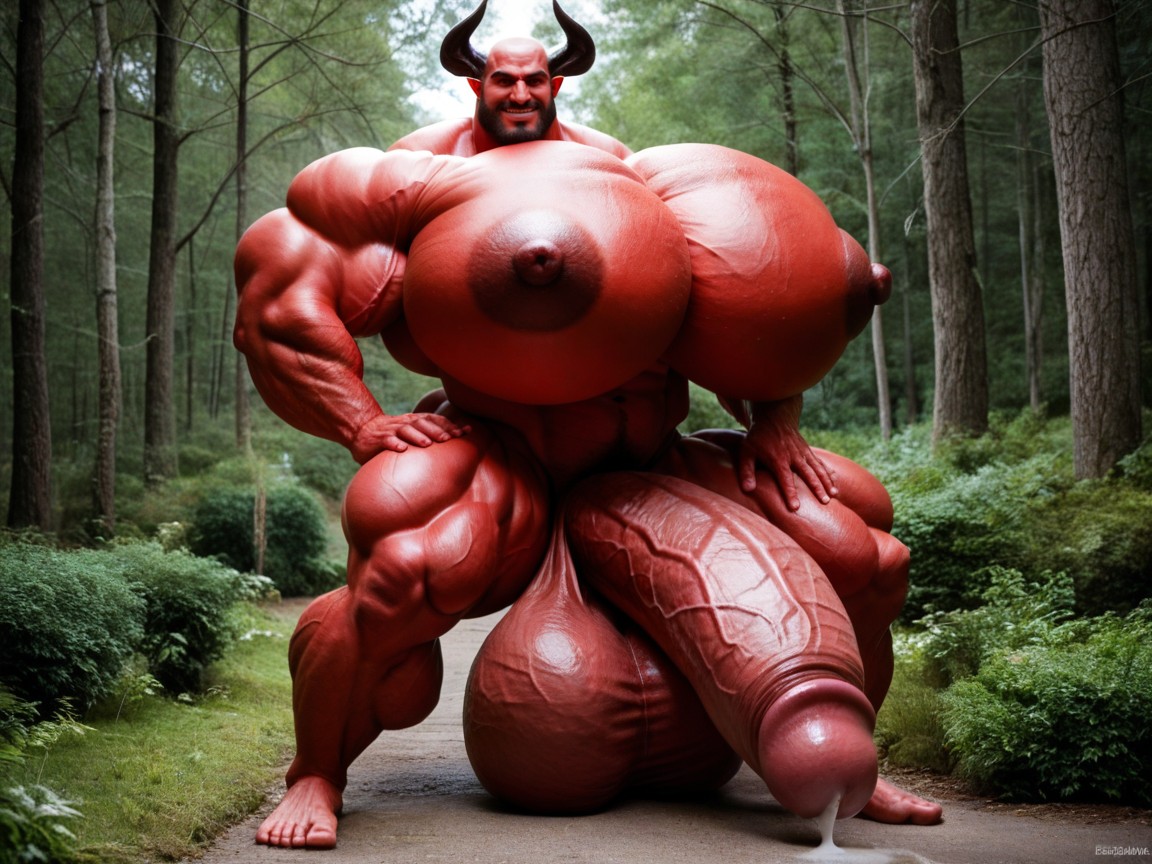 Muscle Growth, Fully Red Skin, 發騷 AI同性戀黃片