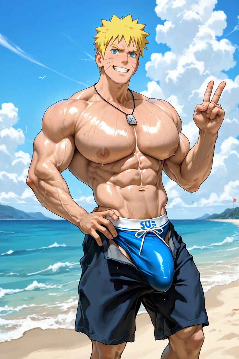 Washboard Abs, 阴茎隆起, Slimwaist AI同性戀黃片