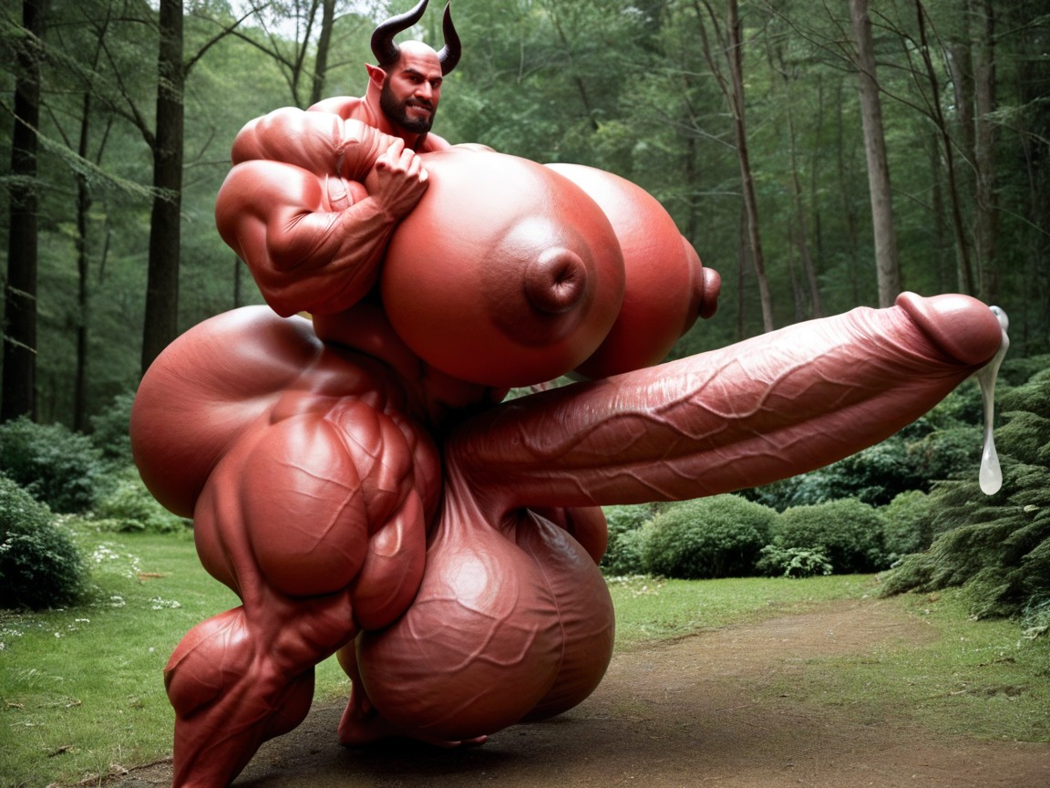 望向觀眾, Exremely Red Skin, Hyper Muscle AI同性戀黃片