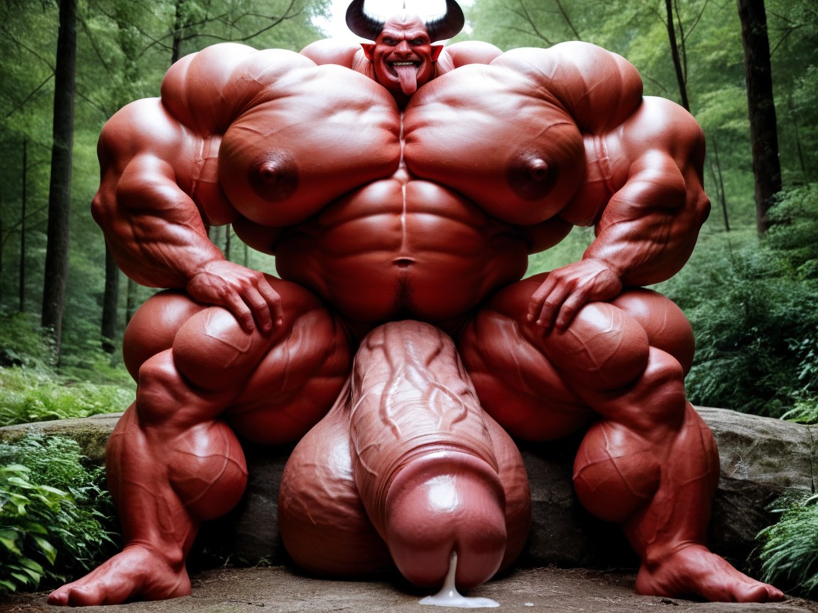 Extreme Hyper Cock, Red Skin, Hyper Puffy Cock AI Gay Porn