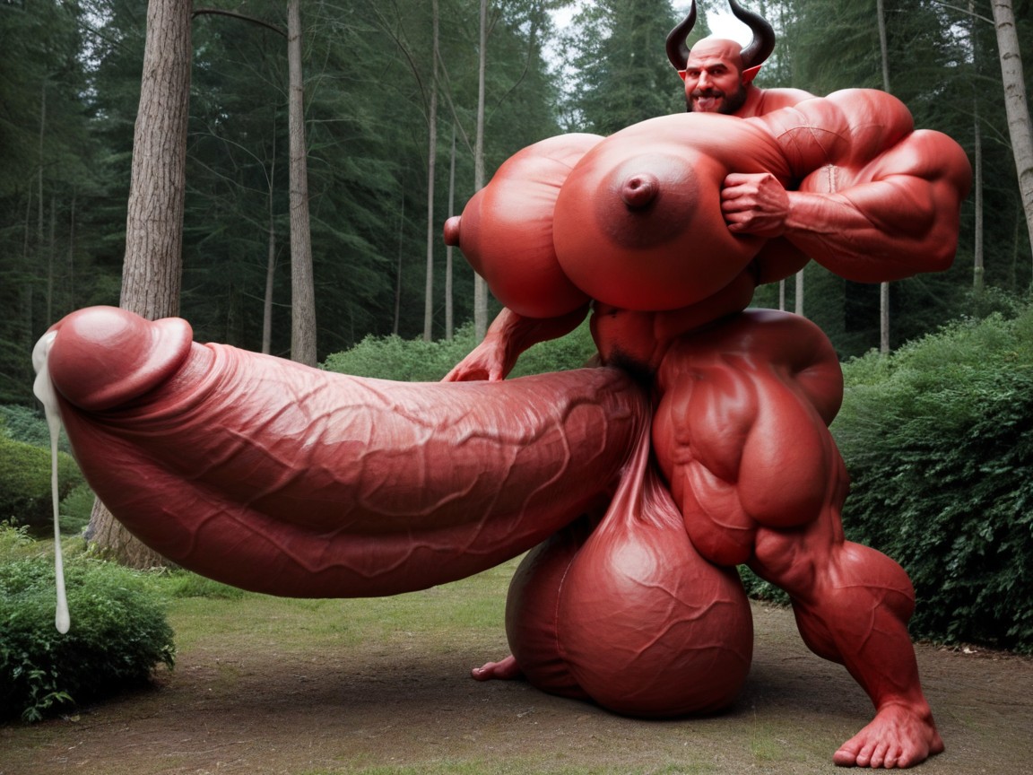 18+, Hyper Veiny Muscles, Exremely Red Skin 게이 AI 야짤