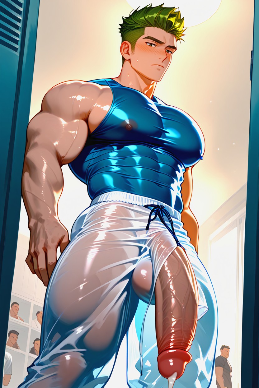 Massive Pecs, Bodybuilder, Blushing Porno gay IA