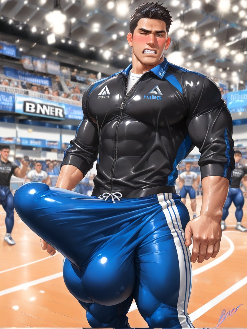 站立, Man With Giant Huge Fully Erect Boner Bulging Upright, 18+ AI同性戀黃片