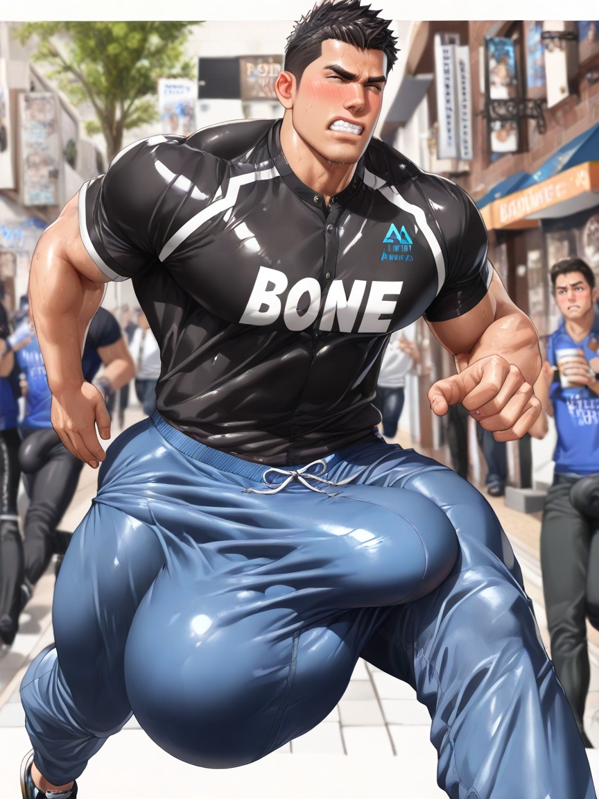 Handsome, Obvious Giant Erection Visible Through Fabric, Boner Bulge Porno gay IA