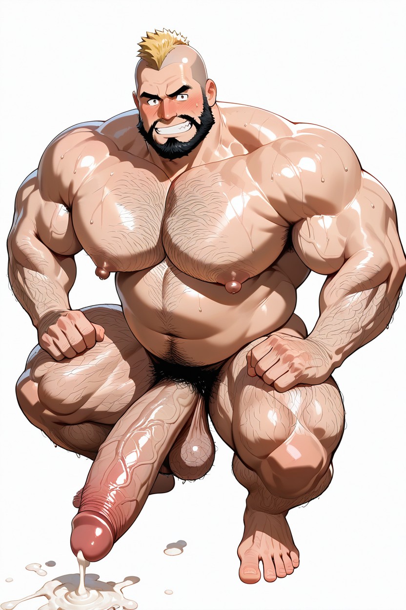 Full Body Profile View, Giant Foreskin, Giant Pecs Porno IA Gay