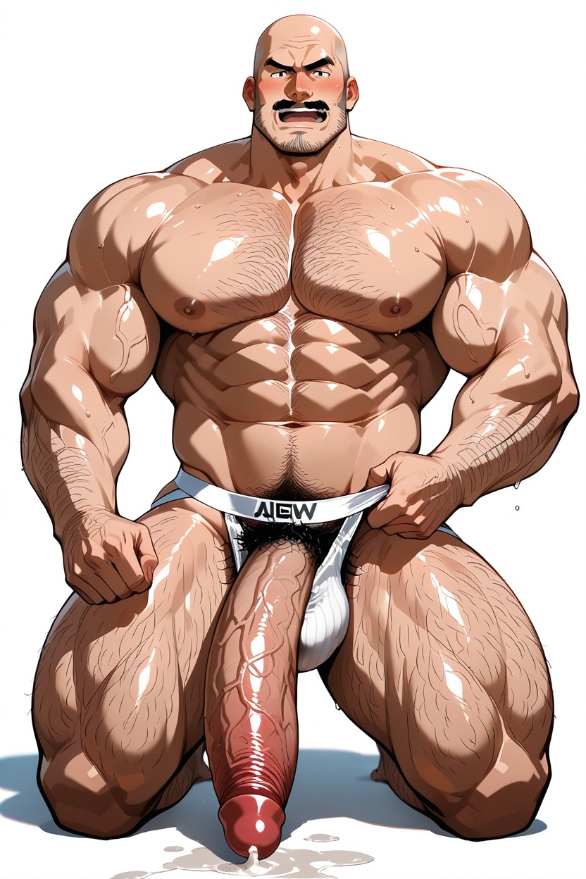 Curly Body Hair Strands Cover Entire Skin, Pénis De Poney, Receding Hairline Porno IA Gay