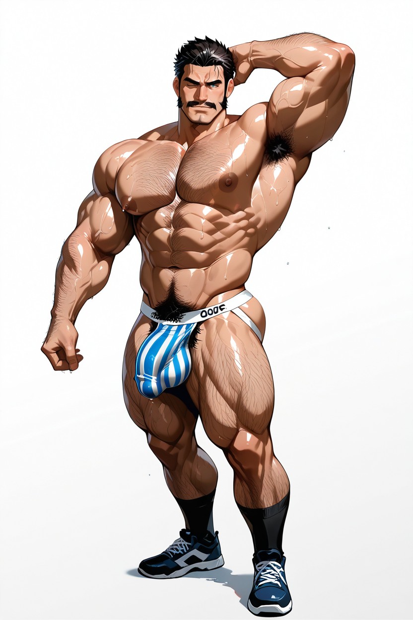 Hyper Pecs, Alone, Hyper Long Cock Bulge Porno IA Gay