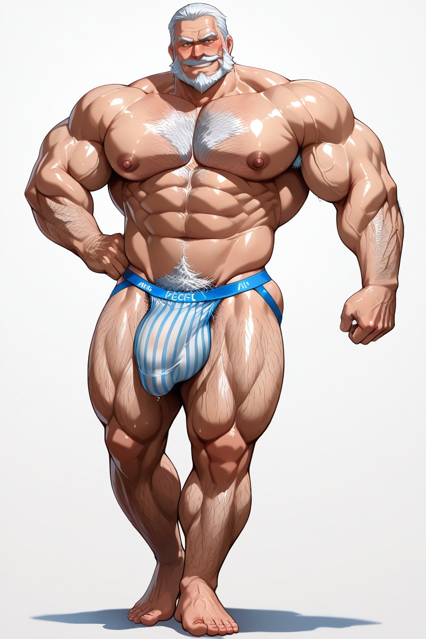 Colossal Pecs, Well Hung Penis Bulge, Hyper Nipples Porno IA Gay