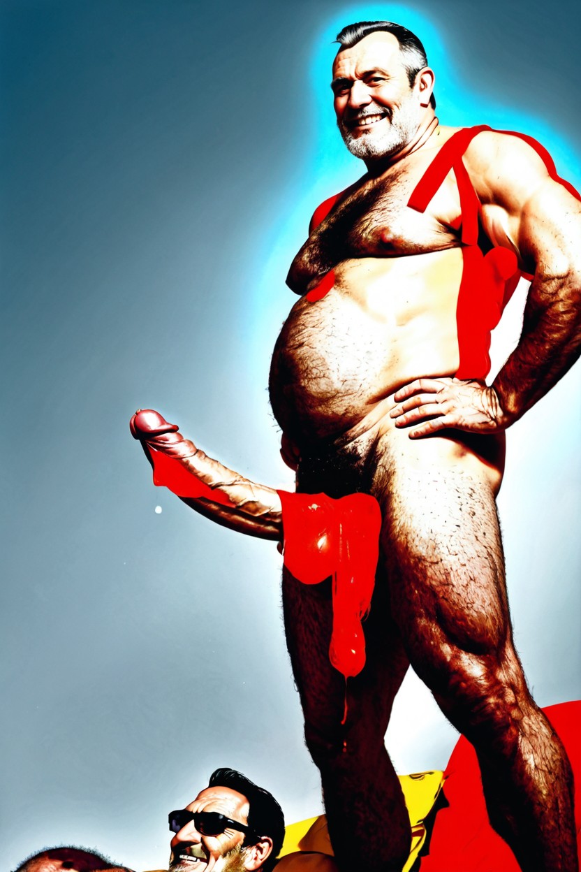 Full Body Profile, Chest Hair Bushes, Barbe Porno IA Gay