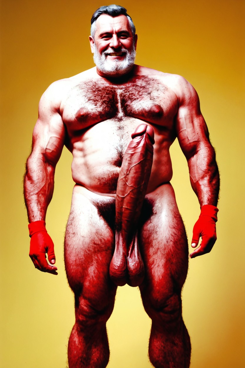 Hyper Muscles, 50+, All Skin Showing AI Gay Porn