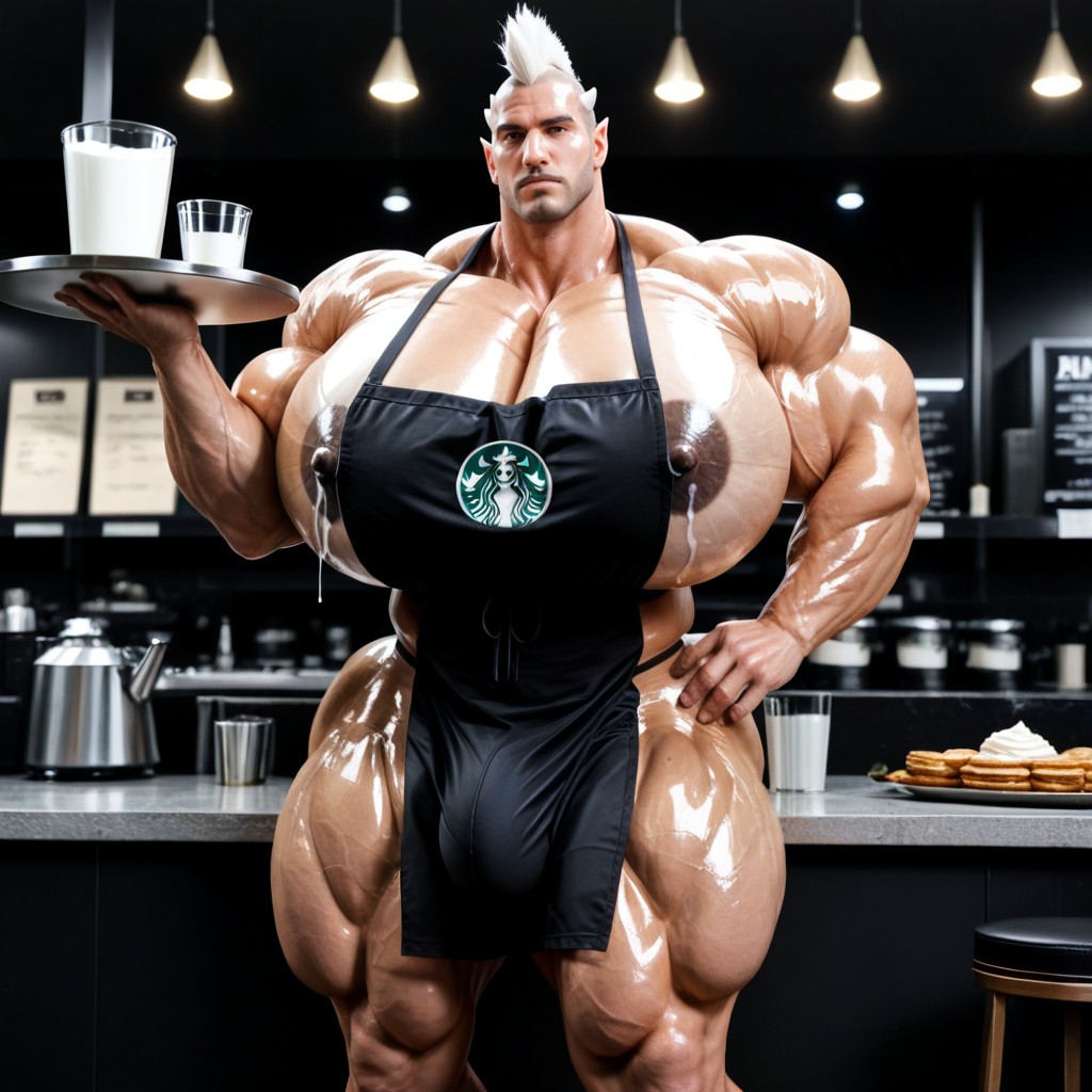 Extrêmement Lourd En Bas, Musclé, Grand Angle Porno IA Gay