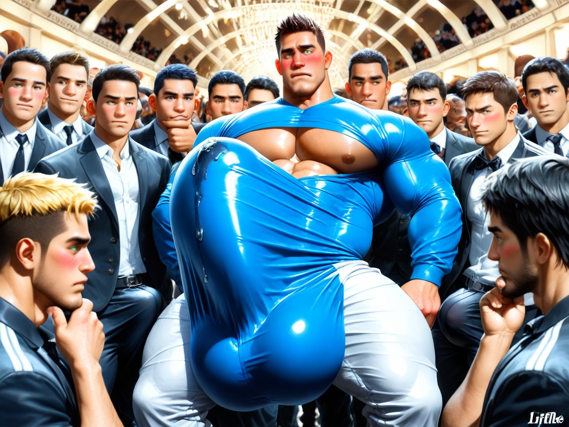 Bara Style, Skintight, Visible Erection AI Gay Porn