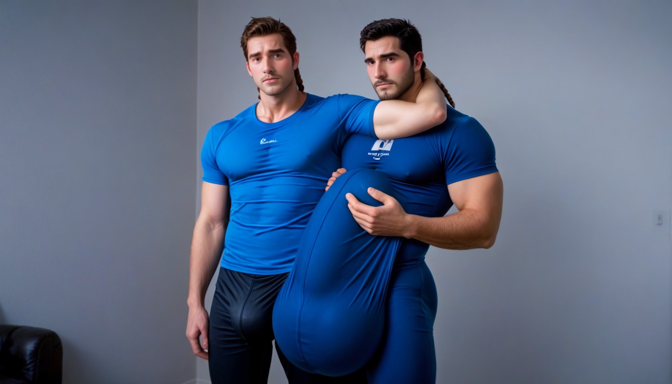 Angular Features, Blushing, Male Only AI Gay Porn