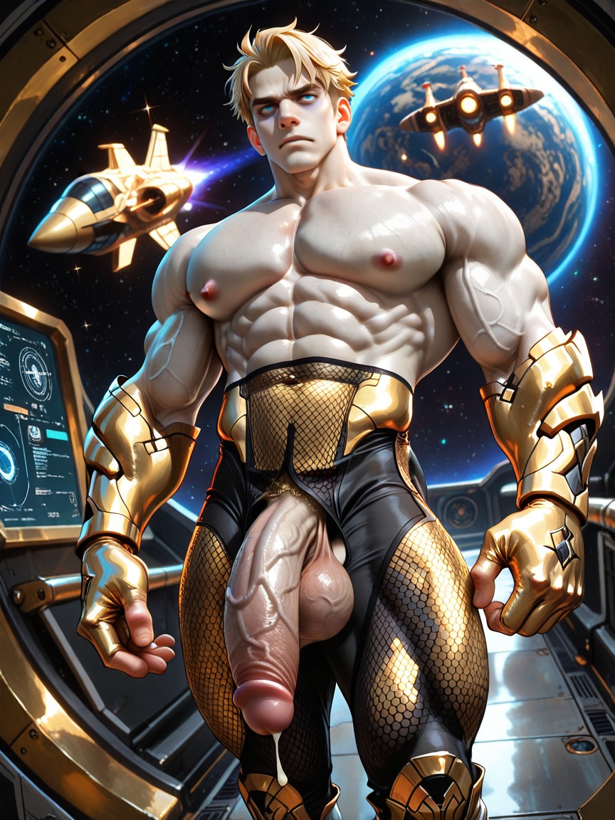 Messy Faux Hawk Hair, Pecs And Abs, Scary AI Gay Porn