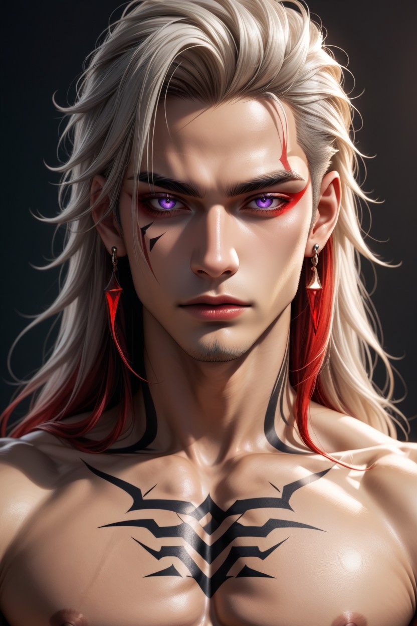 Six-pack, Crotch Tattoo, Shaven Pubis ゲイAIポルノ