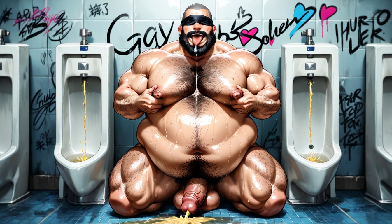 Stream Of Piss, Muscular, Touching Nipples Porno IA Gay