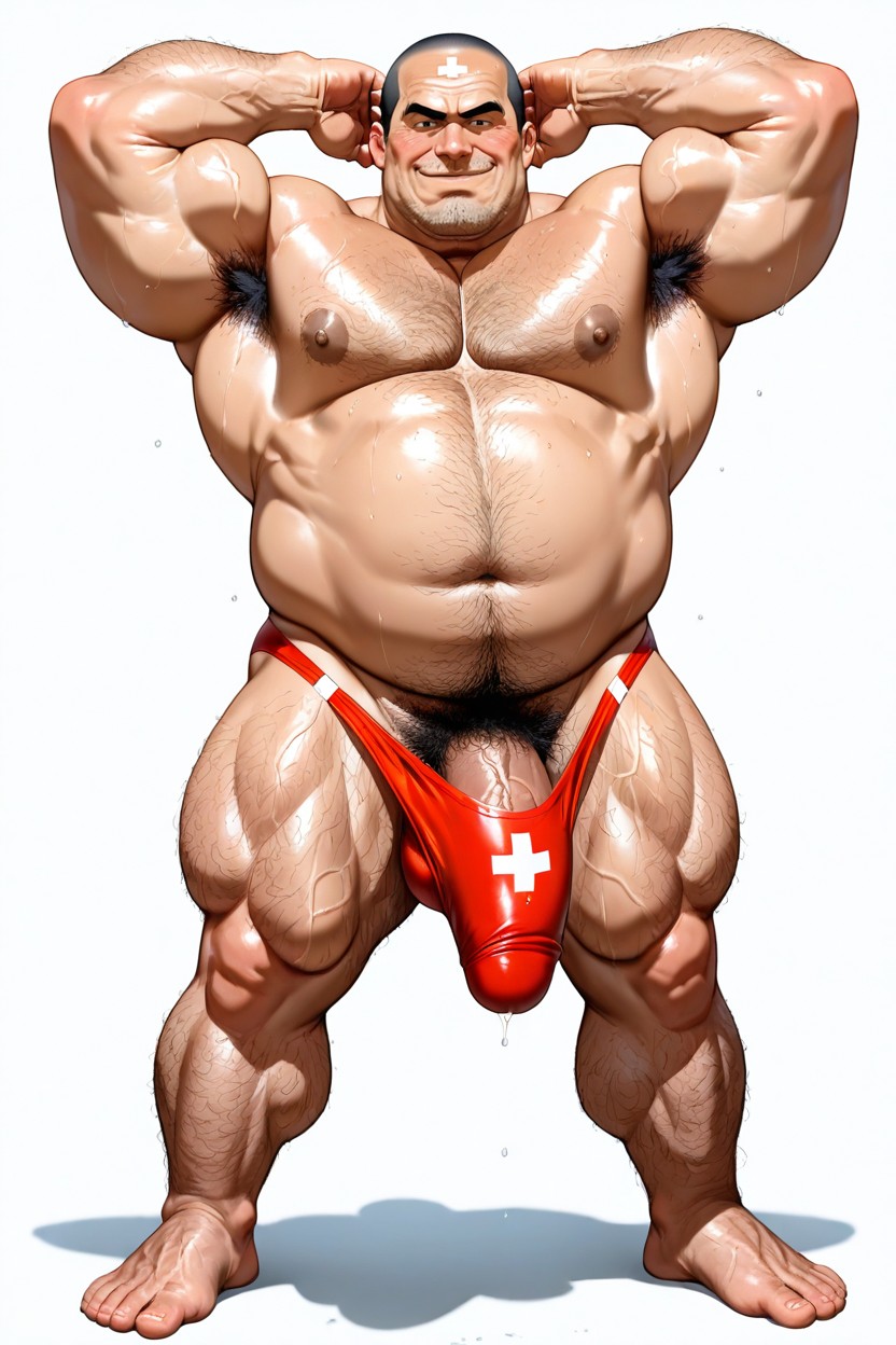Barbe, Top Quality, Male Body Male Face Large Porno IA Gay