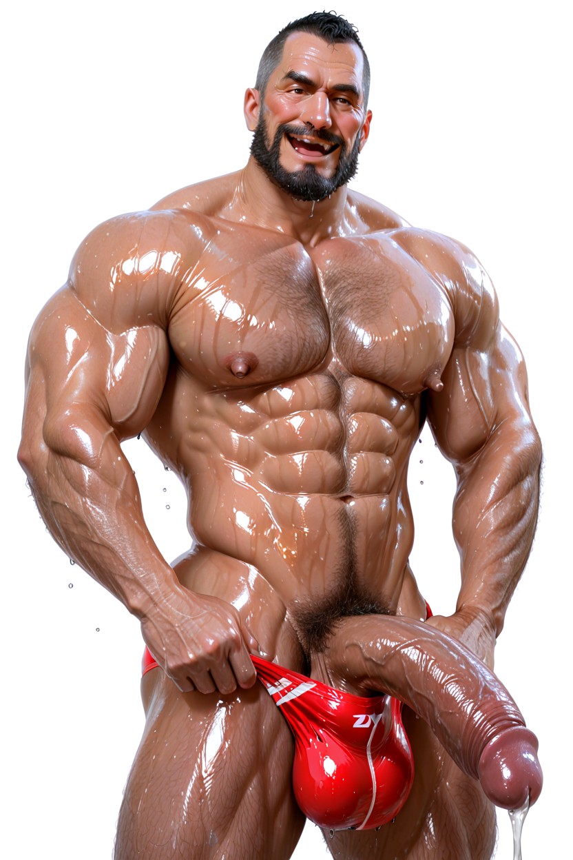Very Tall, Strong Jaw, Oiled Wet Skin AI Gay Porn