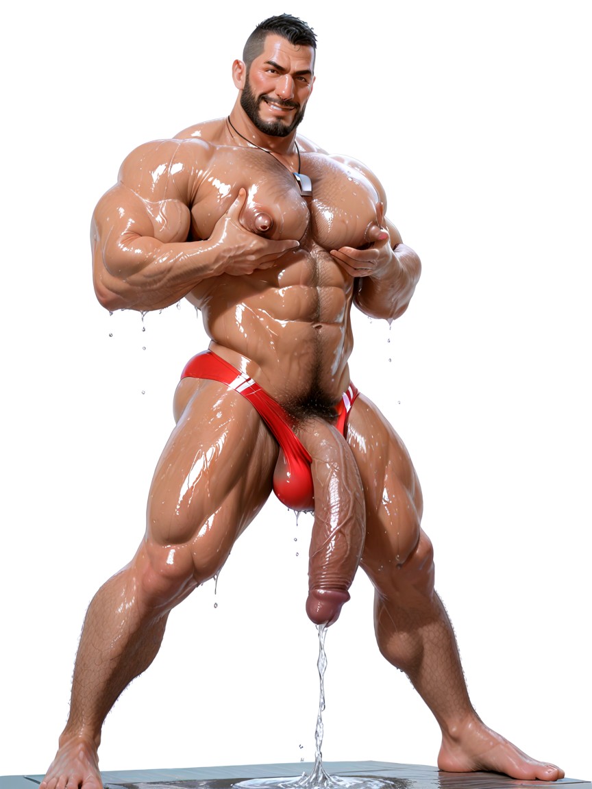 Round Nipples, Deep Creviced Abs, Coupe À La Mode Porno IA Gay