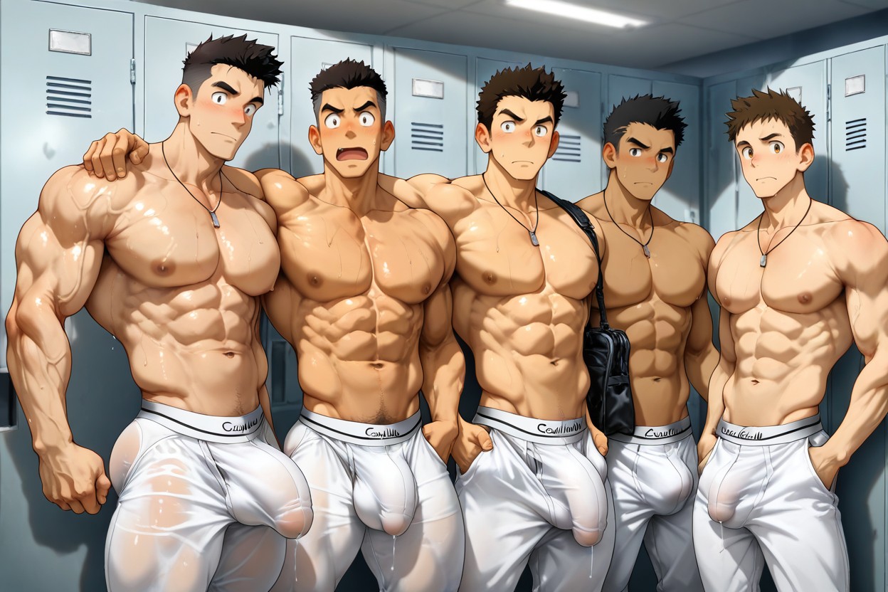 Veiny Muscles, Man Gay, Hard Bulge ゲイAIポルノ