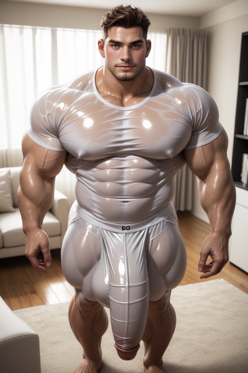 One With Abs, Big Round Pecs, Huge Erect Penis ゲイAIポルノ