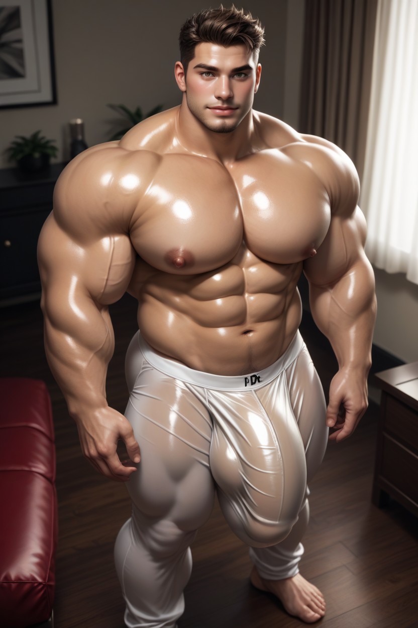 White Monster Bulge, Erect Penis, One With Abs AI同性戀黃片