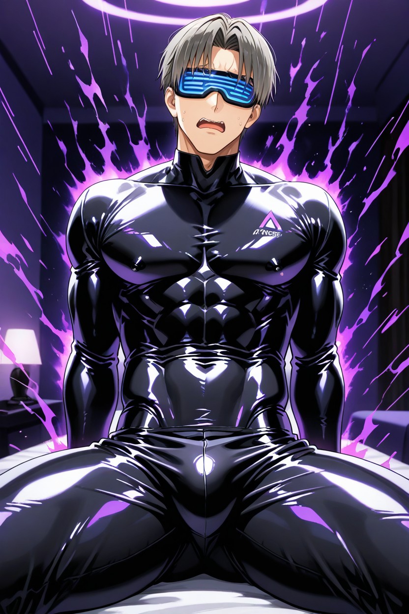 Purple Energy Lines Run Along The Shoulders, 運動型, Bulge AI同性戀黃片