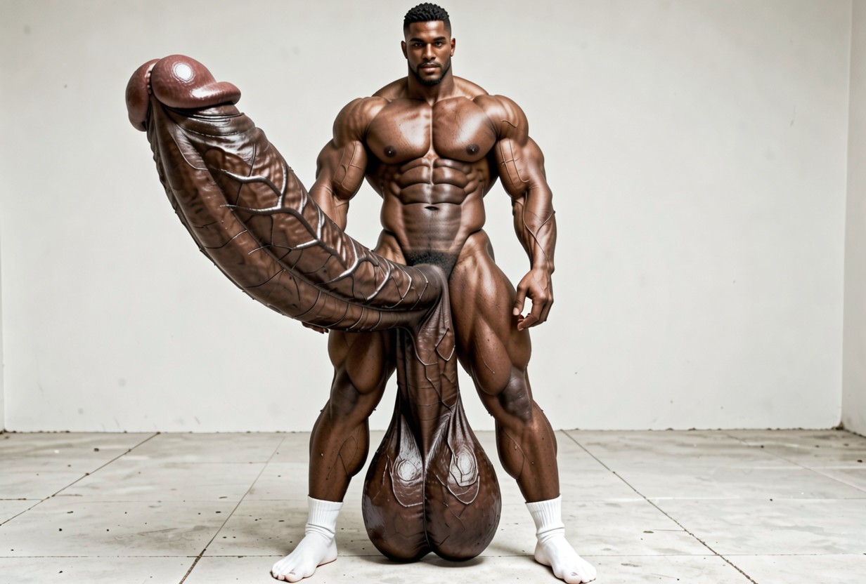 Face, Enormous Testicles, Cock Longer Than Body ゲイAIポルノ