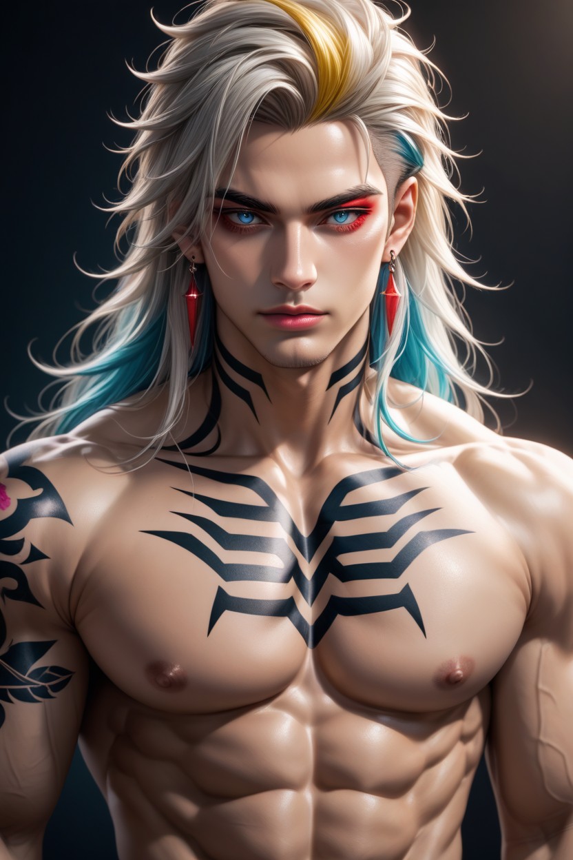 Visible Abs, Prfect Male Body, 18+ Porno gay IA